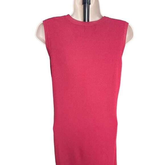 Womens Cardigan Knit Dress Set Red 2 Piece Coordinating Midi Size Medium u - Picture 11 of 13